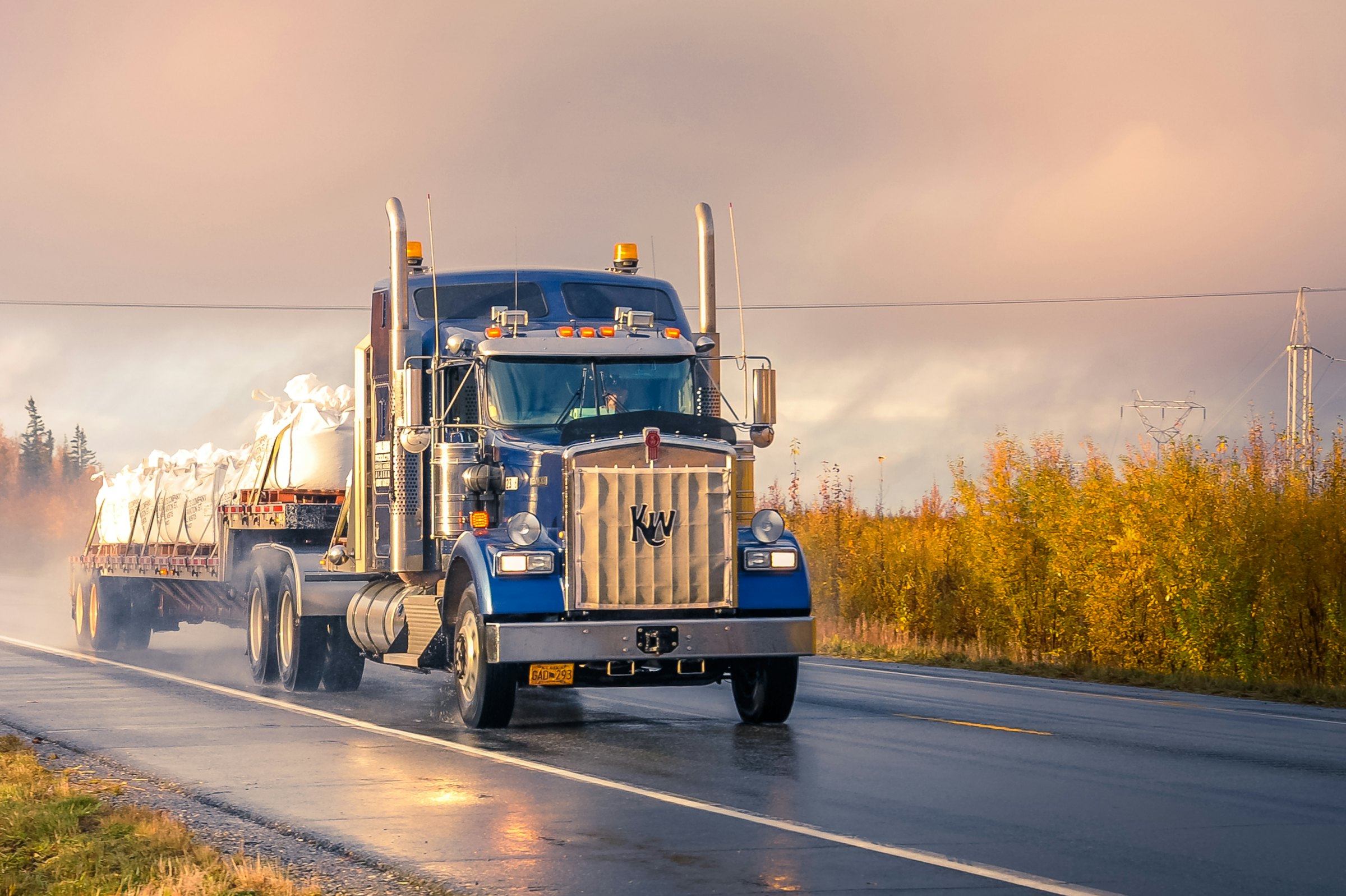 MCS Cargo freight truck driving on a highway
